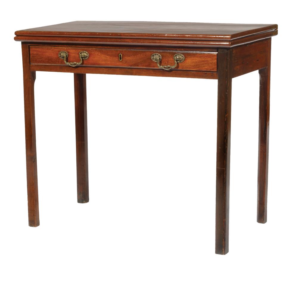 Appraisal: George III Mahogany Games Table late th c foldover top