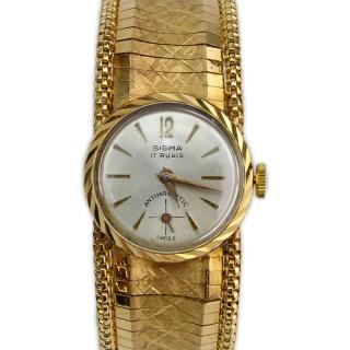 Appraisal: Vintage Karat Rose Gold Lady's Sigma Bracelet Watch with Manual