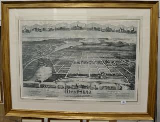 Appraisal: Survey map lithograph Riverhead The Home Resort of Long Island