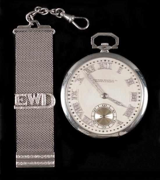 Appraisal: Audemars Piguet Co platinum and diamond open-face dress pocket watch