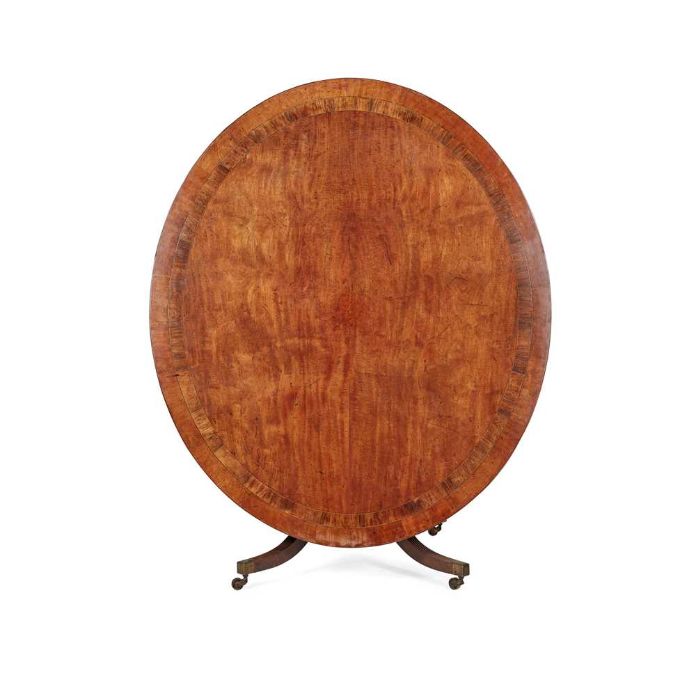 Appraisal: Y LATE GEORGIAN MAHOGANY AND ROSEWOOD BANDED OVAL BREAKFAST TABLE