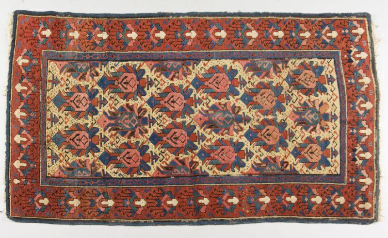 Appraisal: Karabagh Rug ca sand colored field decorated with lattice design