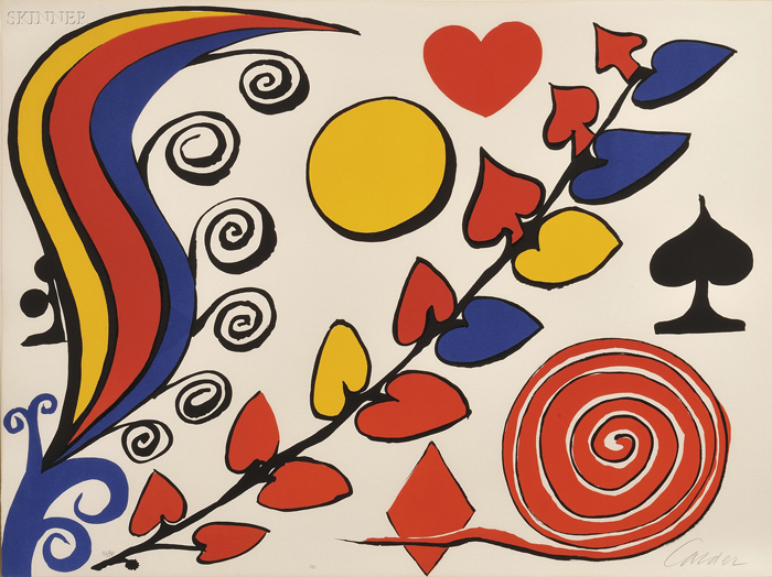 Appraisal: Alexander Calder American - Untitled Spades Hearts Diamonds Clubs edition