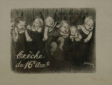 Appraisal: Print After Steinlen together with Four Other Pieces