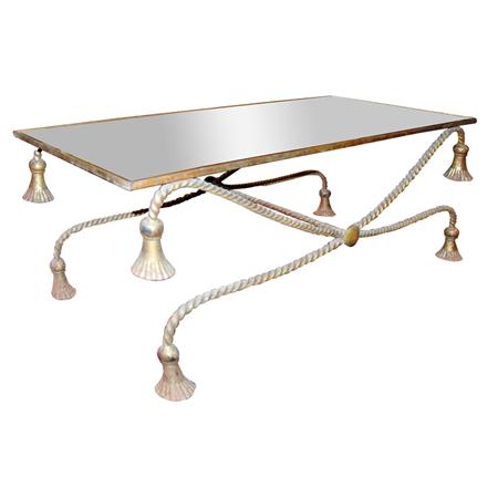 Appraisal: Mirrored Top Gilt-Bronze Low Table Estimate nbsp nbsp nbsp -