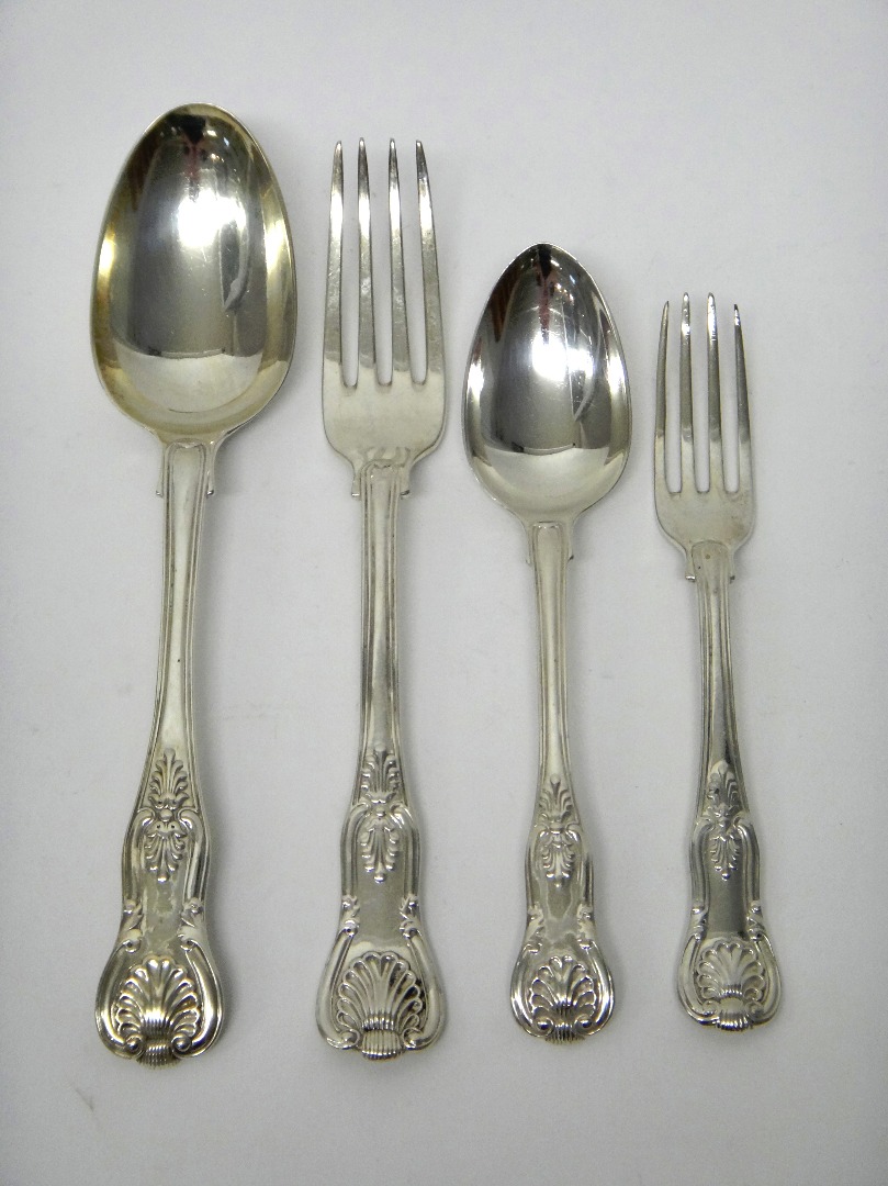 Appraisal: A William IV and later composite canteen of silver double