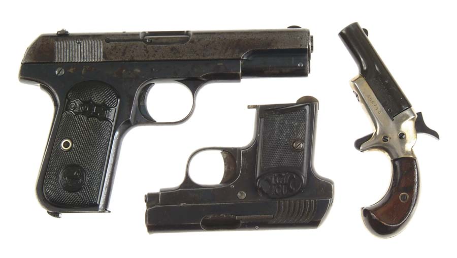 Appraisal: LOT OF THREE MODERN HANDGUNS Colt Model Pocket Pistol Cal