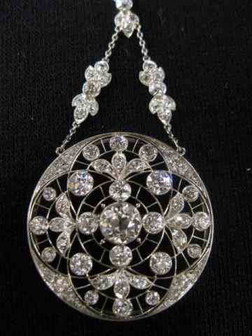 Appraisal: Platinum Diamond Edwardian Necklace over carats of fine diamonds in