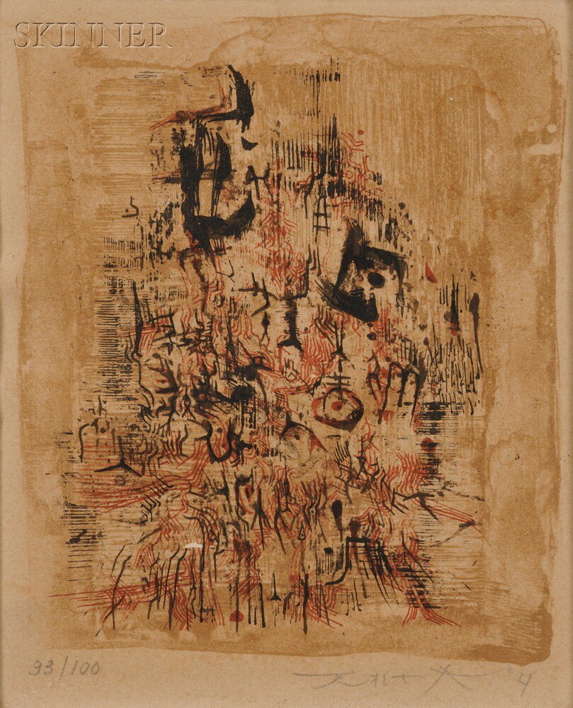 Appraisal: Zao Wou-Ki Chinese French - Untitled edition of published by