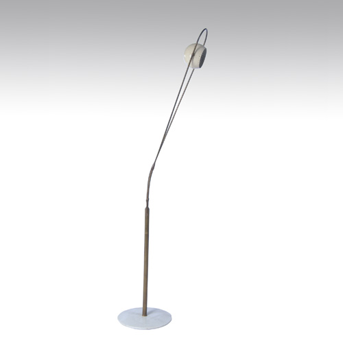 Appraisal: TOBIA SCARPA Floor lamp with three glass shades on chrome