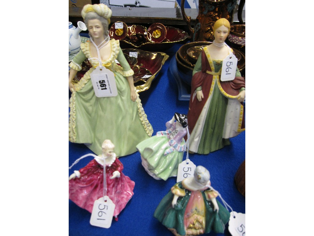 Appraisal: Lot comprising three small Royal Doulton ladies Southern Belle Kirsty