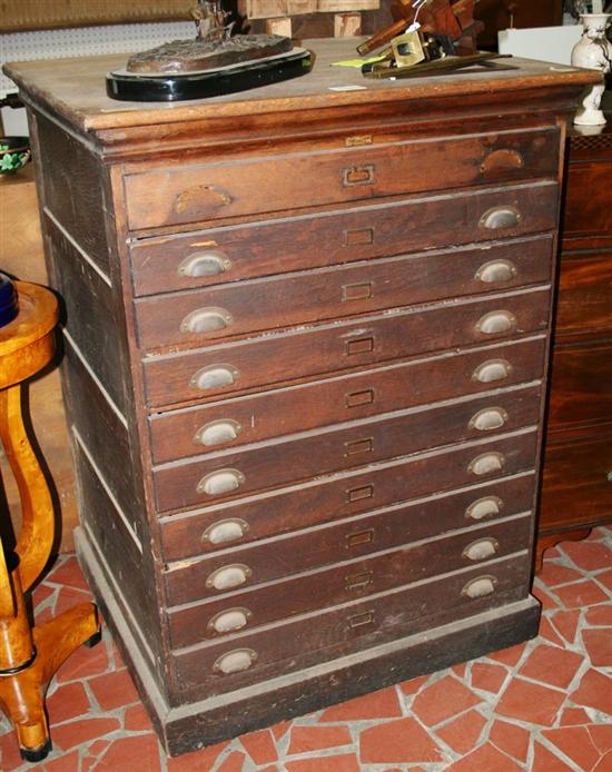 Appraisal: Oak document cabinet