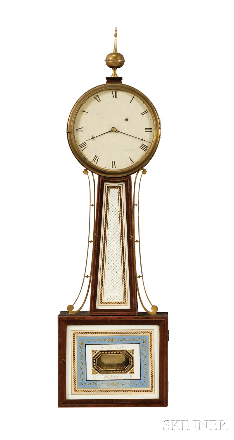 Appraisal: Federal Patent Timepiece or Banjo Clock by Simon Willard Roxbury