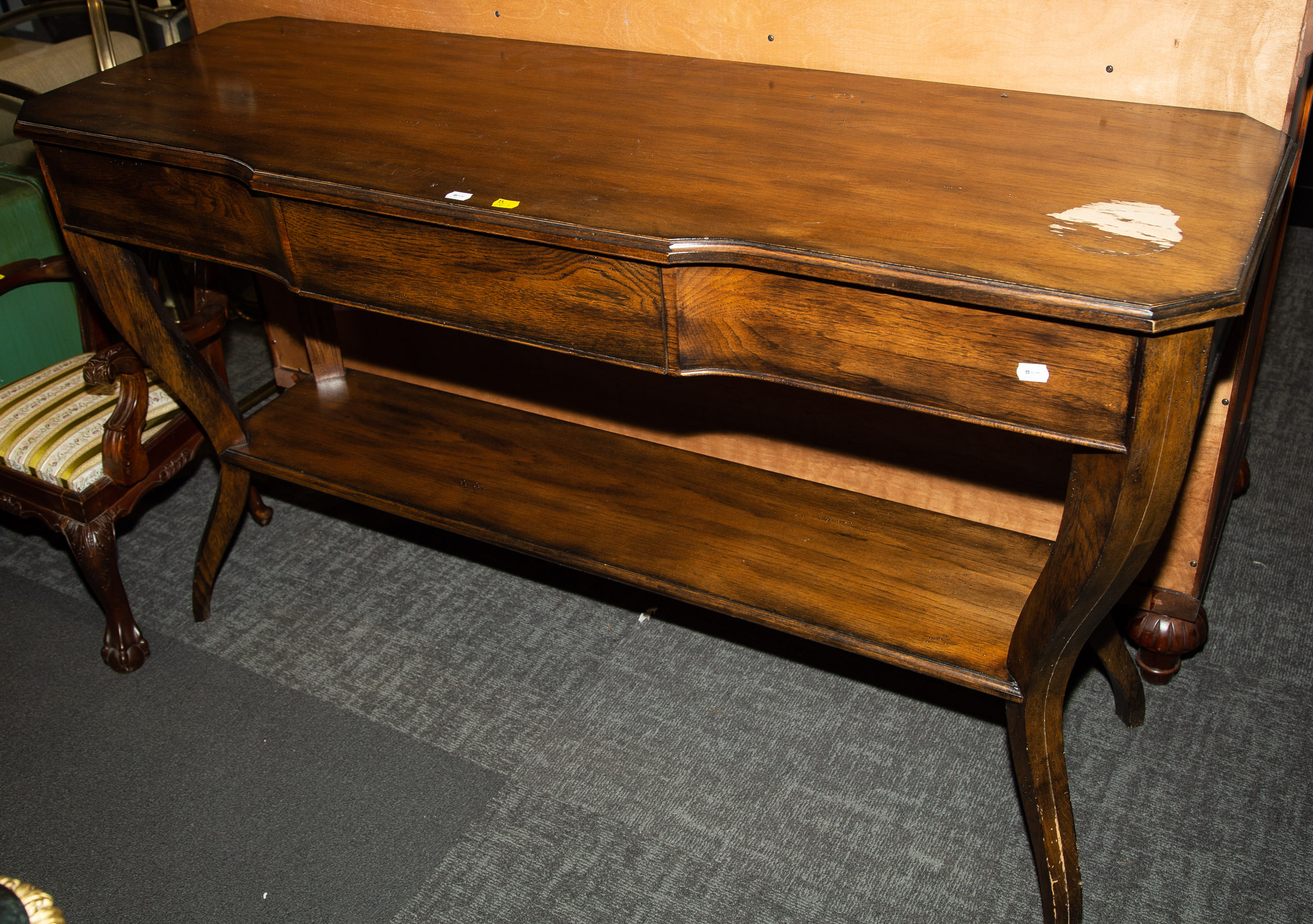 Appraisal: SHERRILL MAHOGANY CONSOLE TABLE Late th century