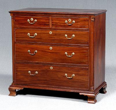 Appraisal: Pennsylvania Chippendale chest mahogany with poplar and yellow pine secondary