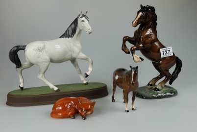 Appraisal: Beswick rearing welsh cob matt grey spirit of the wind