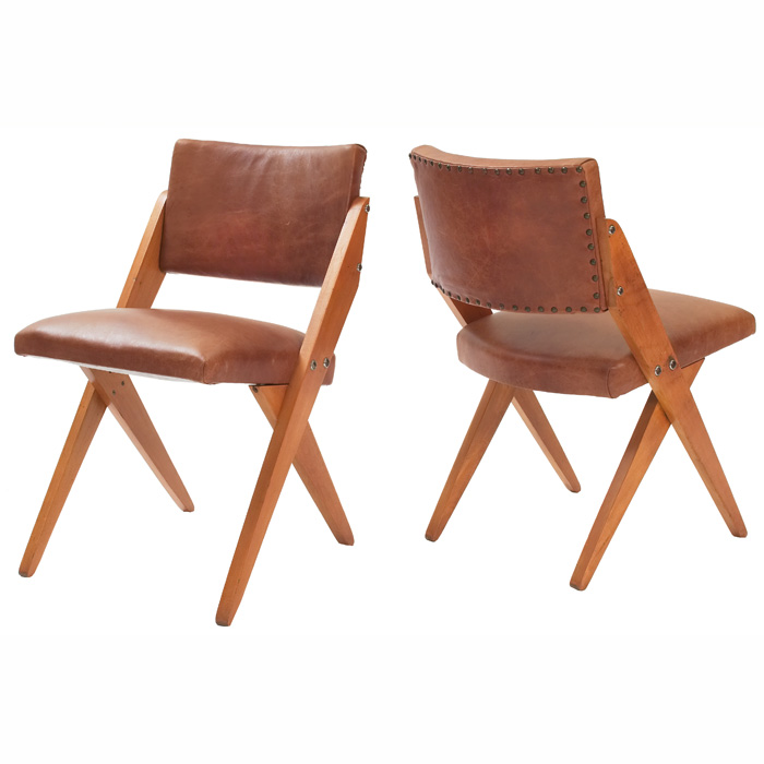 Appraisal: Jos raquo Zanine Caldas chairs pair by M euro veis