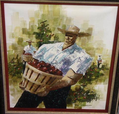 Appraisal: Ron Dembosky American th c o c The Apple Pickers