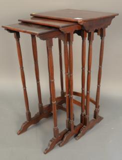 Appraisal: Nest of three mahogany George IV tables tallest ht in