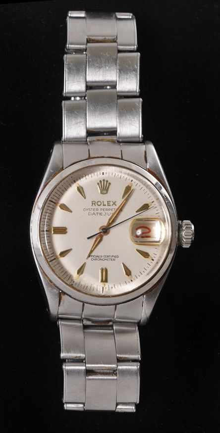 Appraisal: ROLEX OYSTER PERPETUAL GENTLEMAN'S STAINLESS STEEL WRISTWATCH Stamped Steflinex Rolex