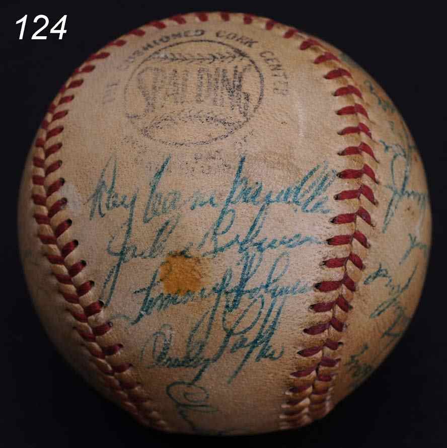 Appraisal: Brooklyn Dodgers Signed Ball including Roy Campanella Jackie Robinson Gil