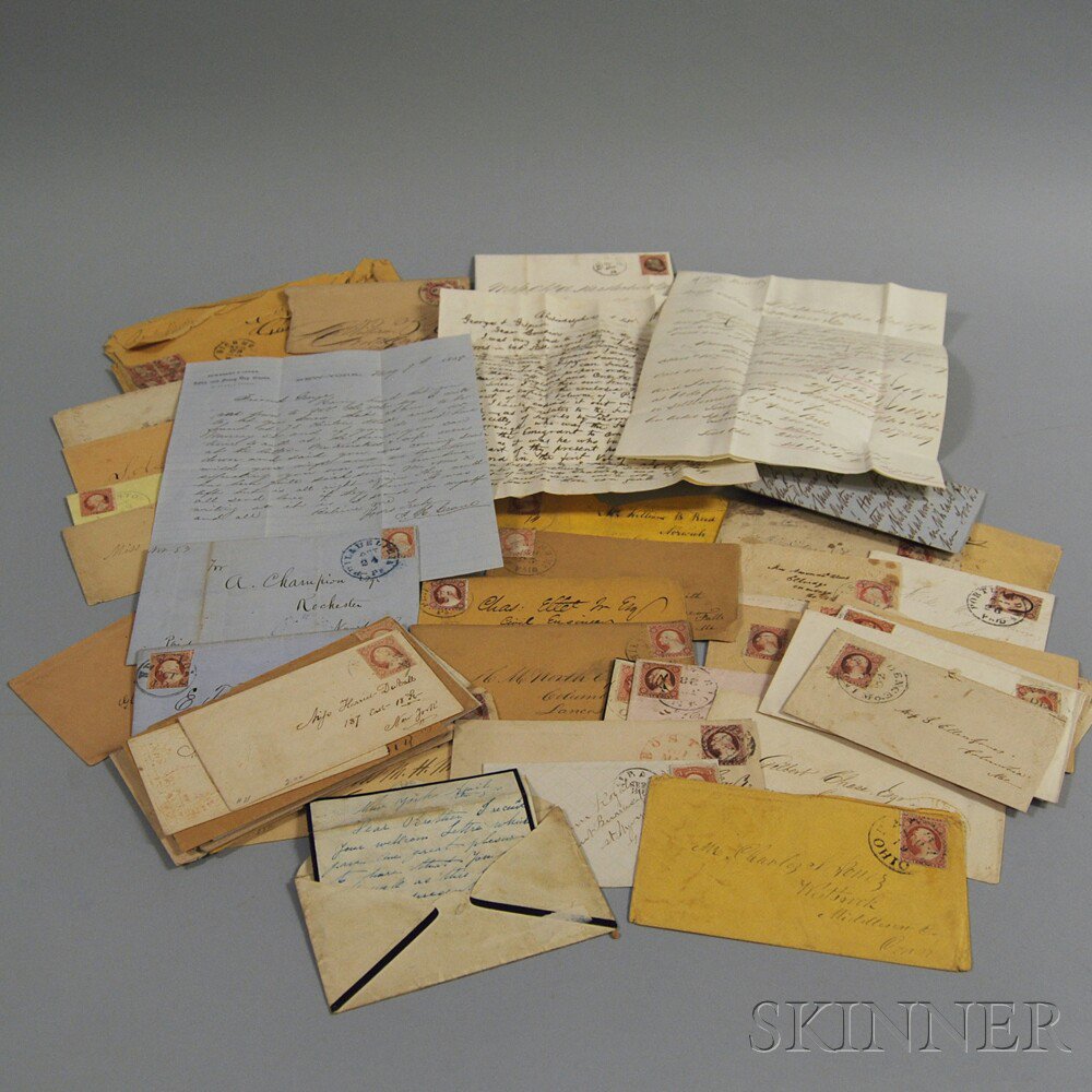 Appraisal: Small Collection of s and s United States Stamped Letters