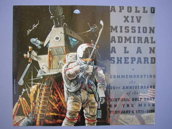 Appraisal: POSTER Golf on the Moon Limited edition color poster Signed