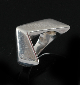 Appraisal: A silver ring by Georg Jensen The sterling silver ring