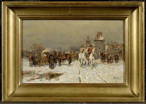 Appraisal: VELTEN WILHELM St Petersburg - Munich Horse fair in a