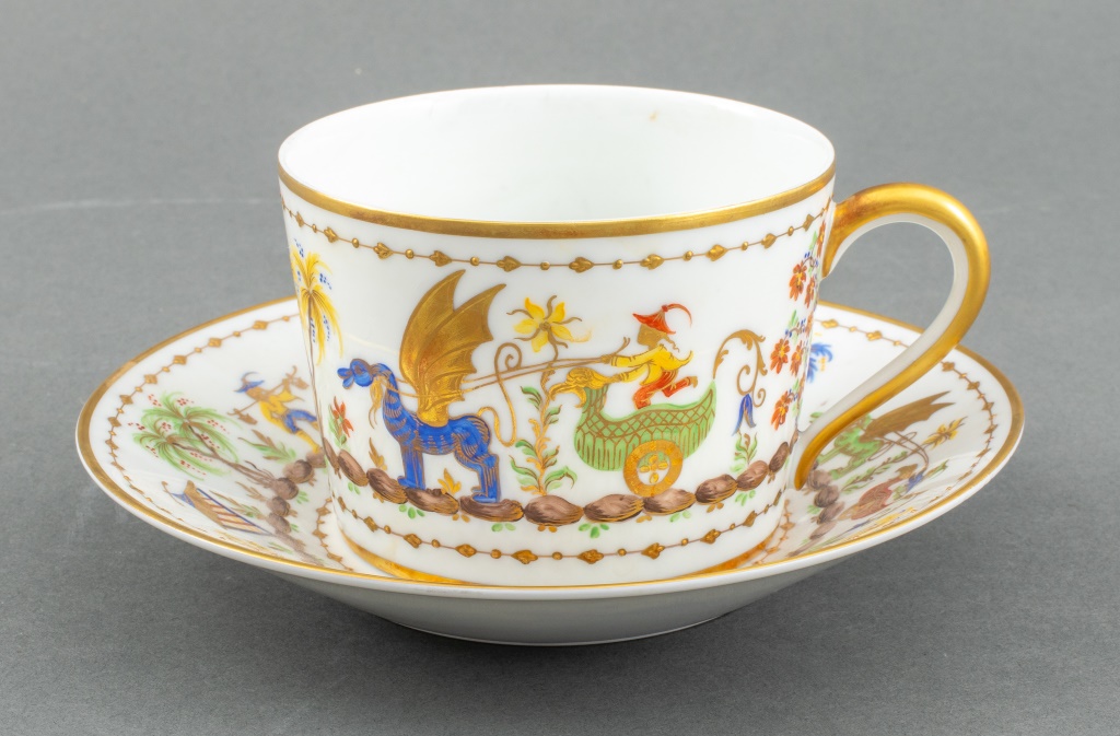 Appraisal: ATELIER LE TALLEC FOR TIFFANY CO CUP AND SAUCER Atelier