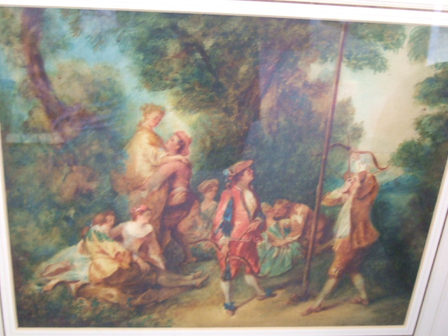 Appraisal: After Nicholas Lancret Elegant figures in a wooded glade cm