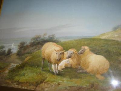 Appraisal: ATTRIBUTED TO WILLIAM SIDNEY COOPER Sheep Resting on a Cliff