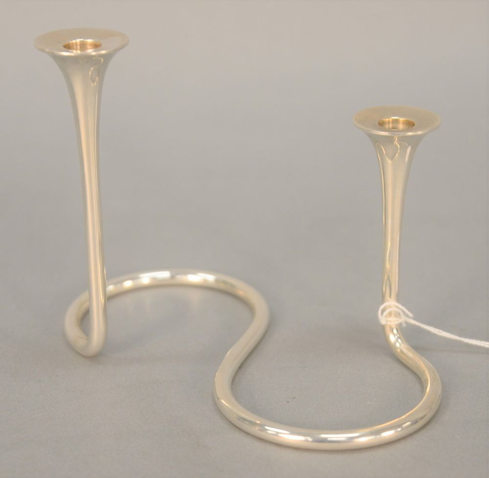 Appraisal: A Michelsen sterling silver candle holder ht in troy ounces