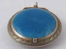 Appraisal: A Russian silver and enamel powder box with fitted mirror