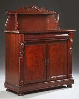 Appraisal: English Victorian Style Carved Mahogany Server English Victorian Style Carved