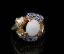 Appraisal: Ladies' Australian Opal Gemstone Gold Ring A k yellow gold