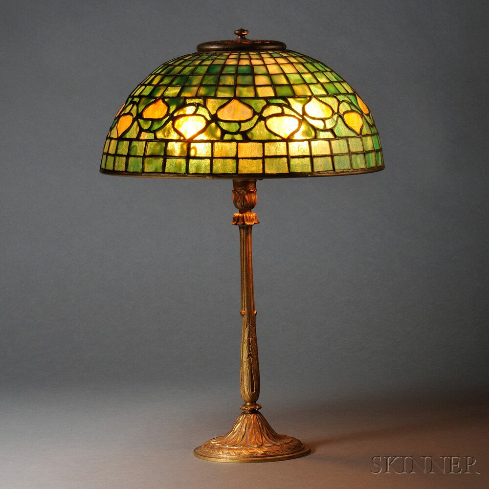 Appraisal: Tiffany Studios Louis XVI Desk Lamp with Acorn Shade Art