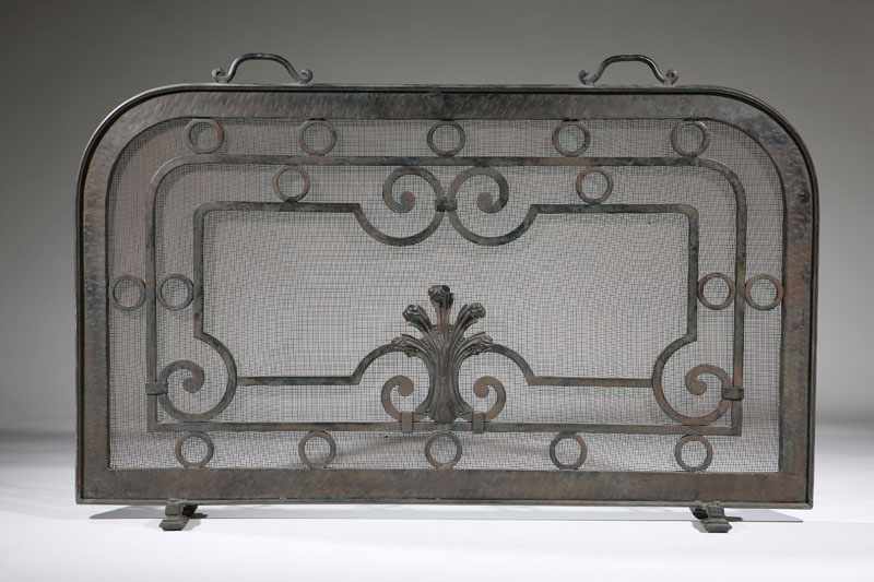 Appraisal: An Arts Crafts bronze fire screen Probably first quarter th