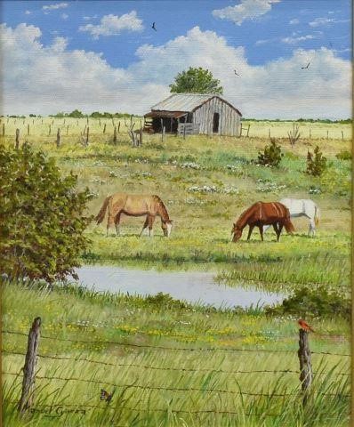 Appraisal: Framed oil painting on canvas Spring Day signed lower left