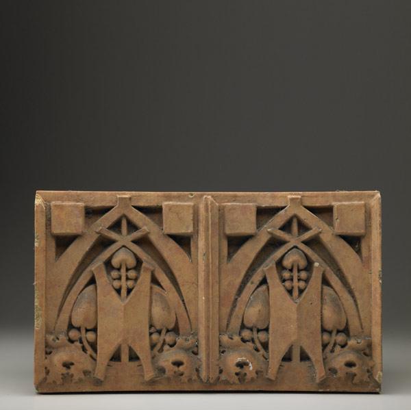 Appraisal: GEORGE ELMSLIE Architectural terra cotta block from the Thomas A