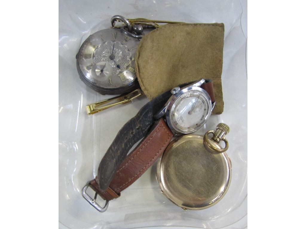 Appraisal: Lot comprising silver and rolled gold pocket watches and a