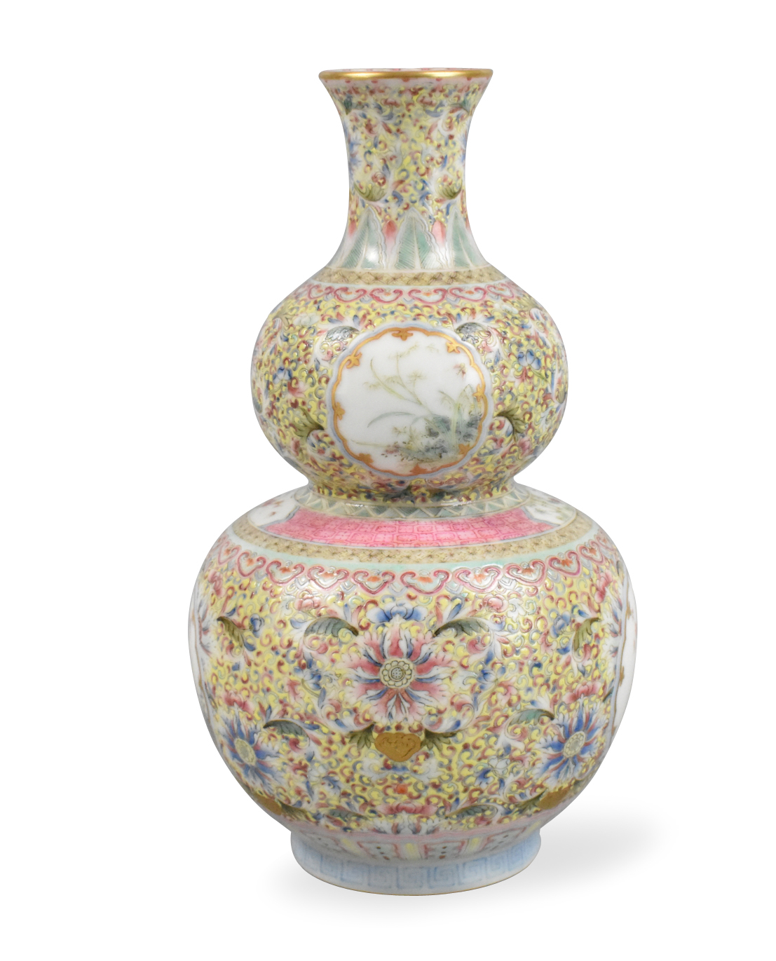 Appraisal: A beautiful famille rose gourd vase dating from the Republic