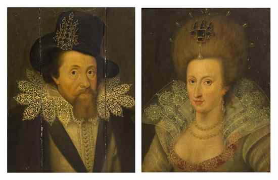 Appraisal: Continental School th th century Portraits of King James I