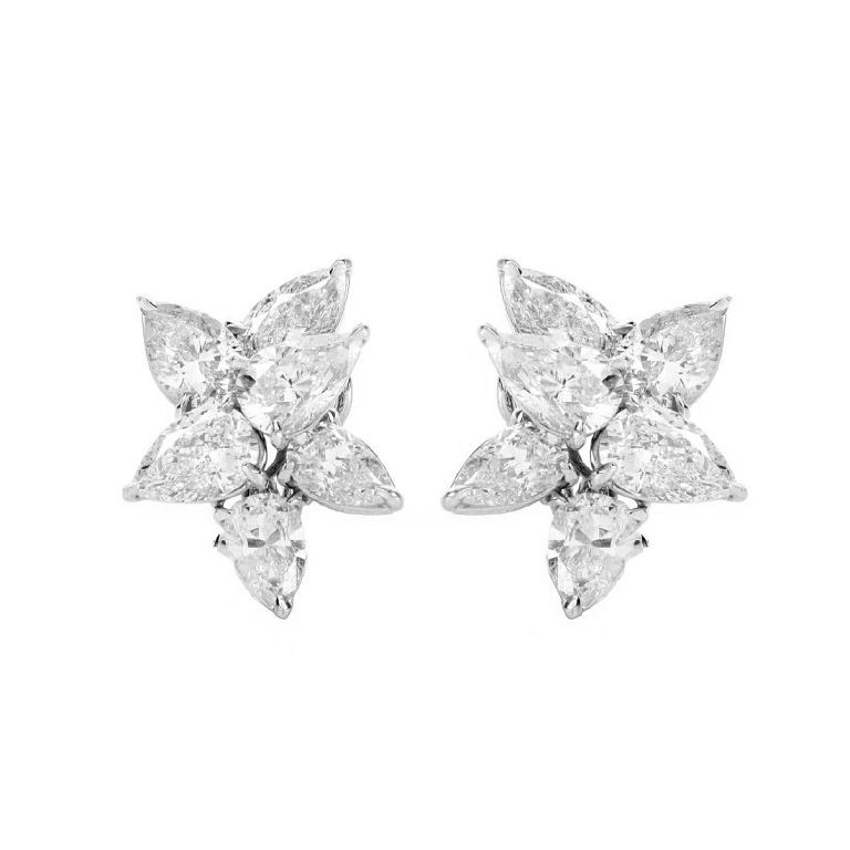 Appraisal: Harry Winston style Carat Diamond Earrings Harry Winston style Approx