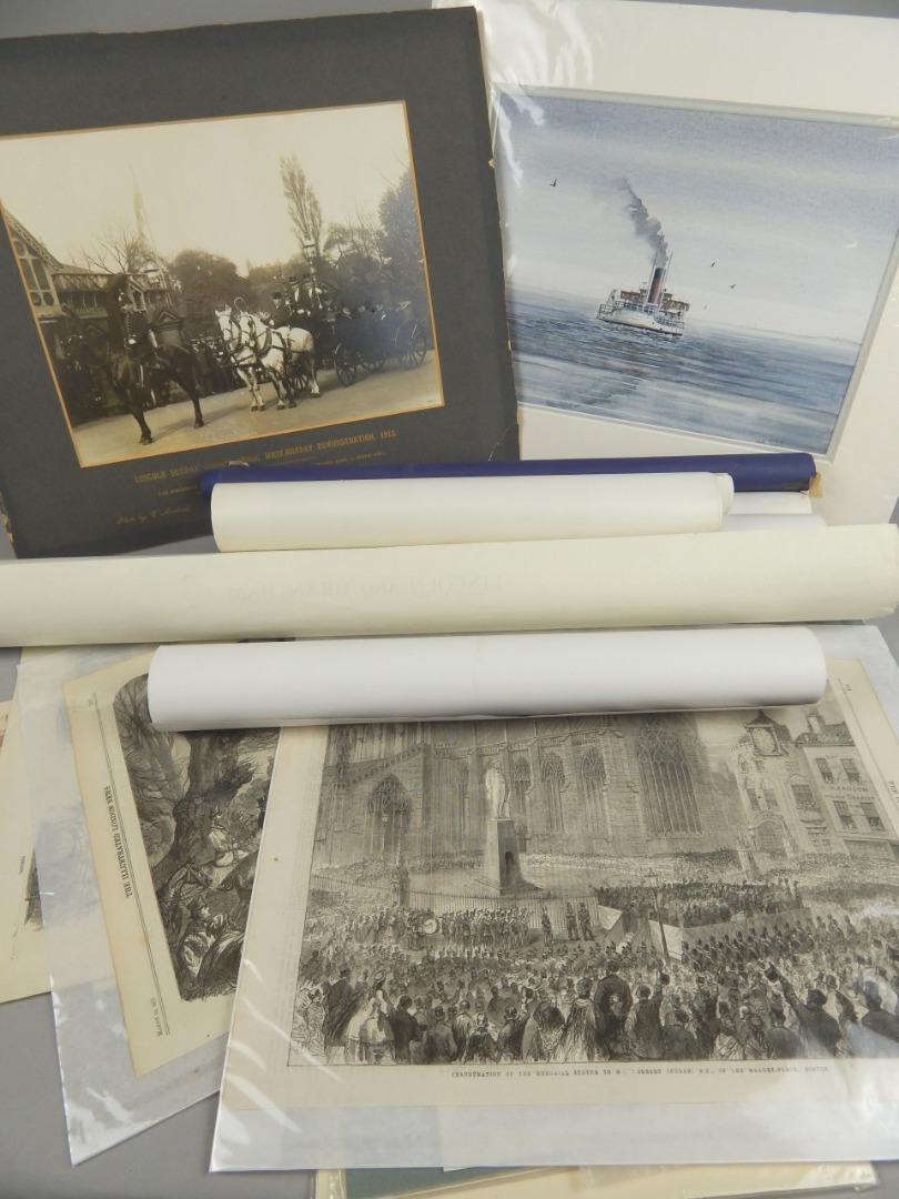 Appraisal: A small quantity of maps prints engravings modern photographs relating