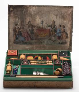 Appraisal: Early French Magic Set Circa Handsome beginner's magic set includes