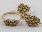 Appraisal: A carat gold gemset ring together with a pair of