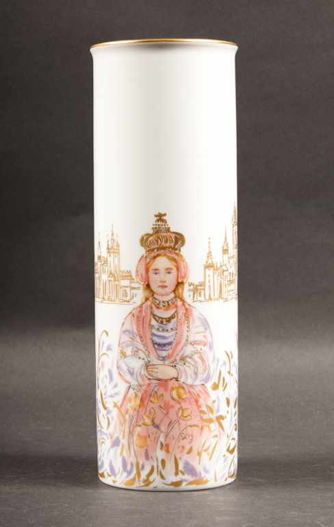 Appraisal: Rosenthal transfer decorated porcelain vase in the ''Princessa'' pattern Edna