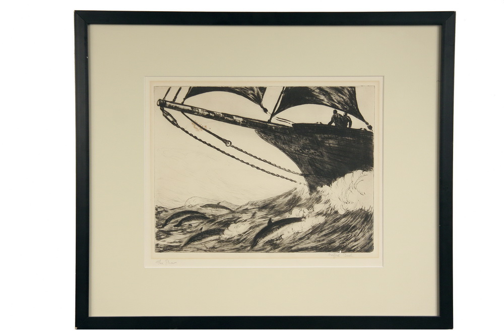 Appraisal: GIFFORD BEAL NY - - 'The Prow' etching pencil signed