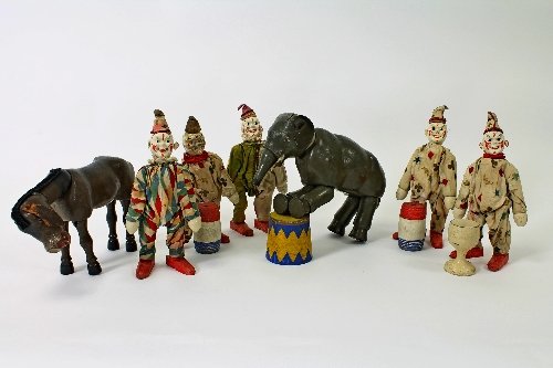 Appraisal: A late th Century German Sch nhut circus comprising five